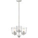Evalon 3 Light 18 inch Brushed Nickel Chandelier Ceiling Light